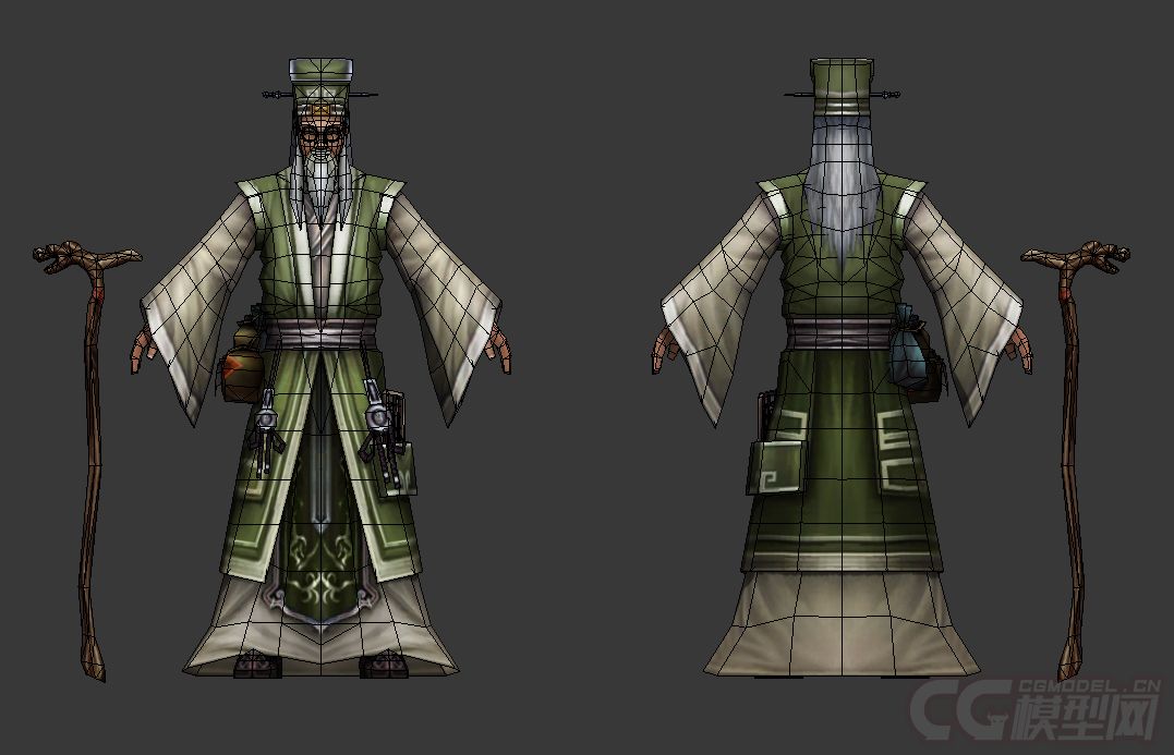 古代人物老人老者老爷爷夫子带墨镜的老人老师教书先生老头