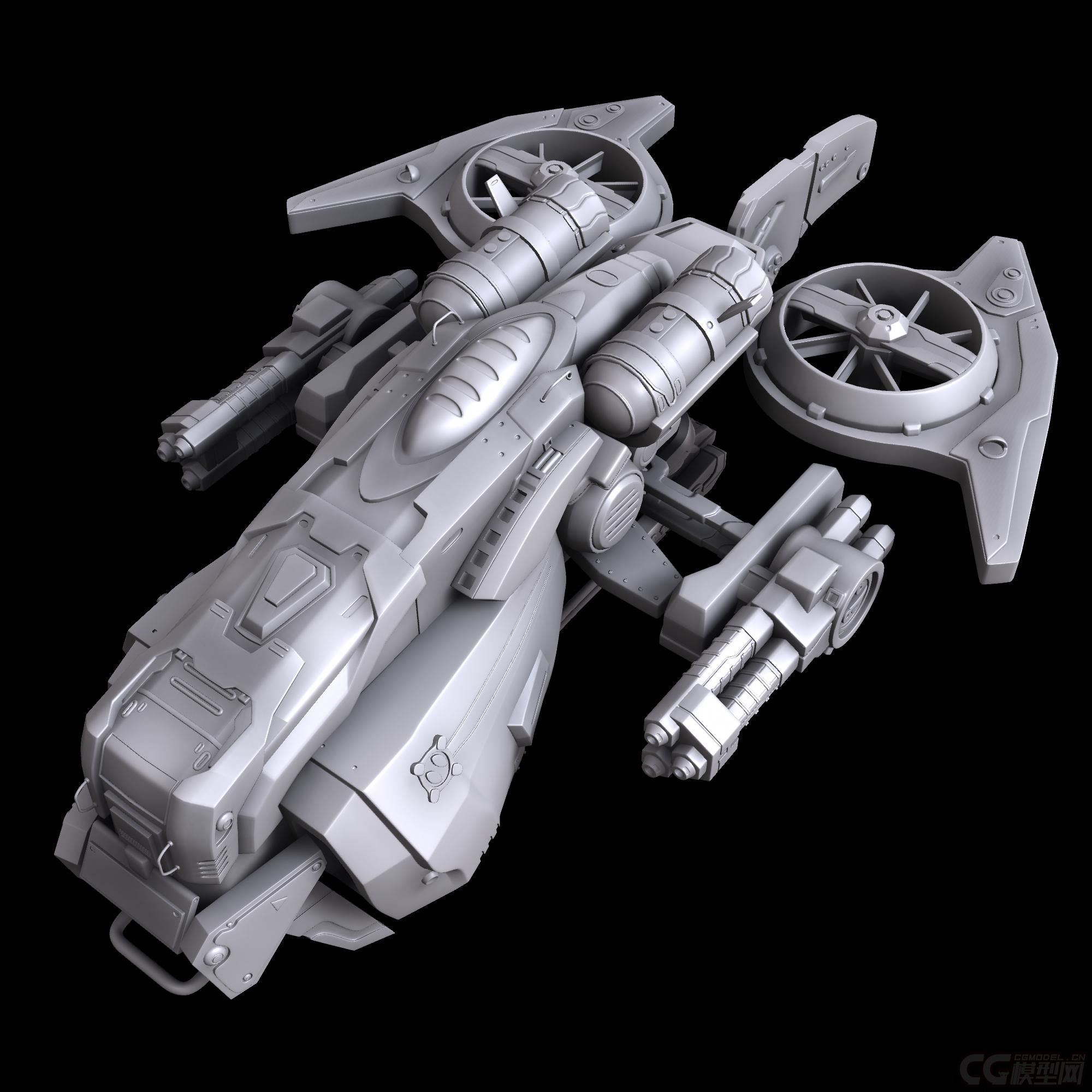 写实科幻飞船_754473800作品_人物机器人/机甲_cg模型网