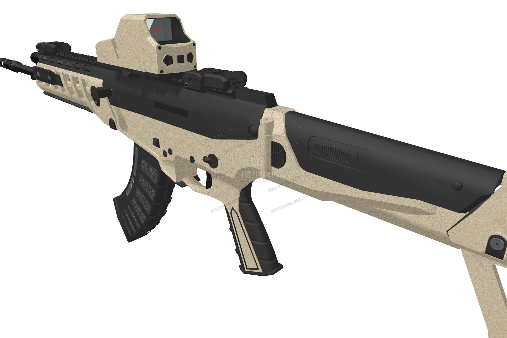 ak-alfa(tan) 突击步枪_cp982016861作品_武器枪械模型_cg模型网