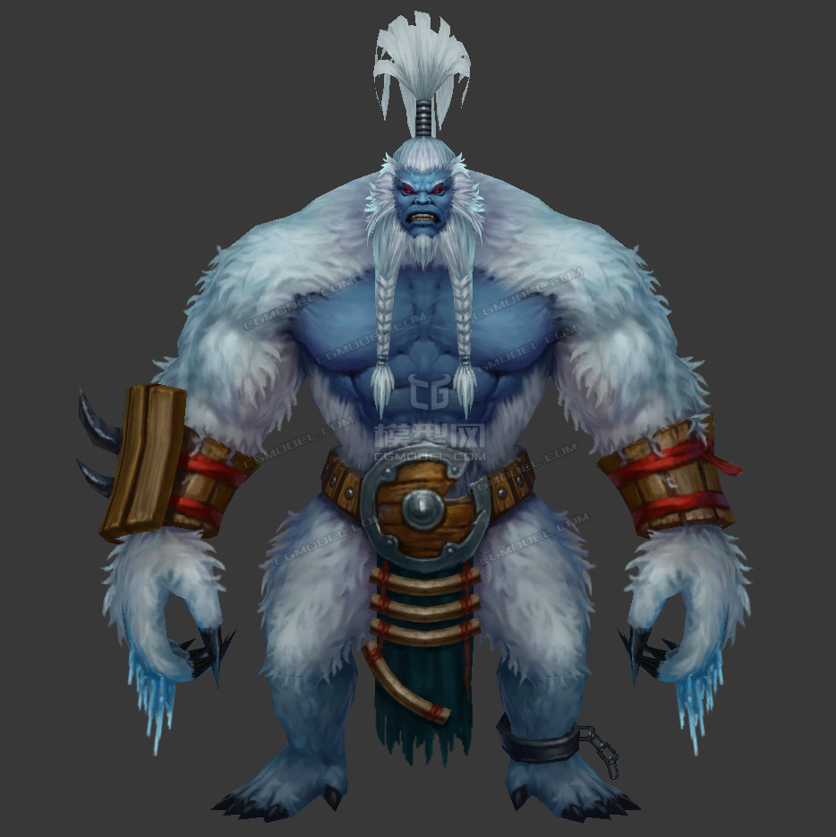 高质量冰川雪怪雪人冰川巨人