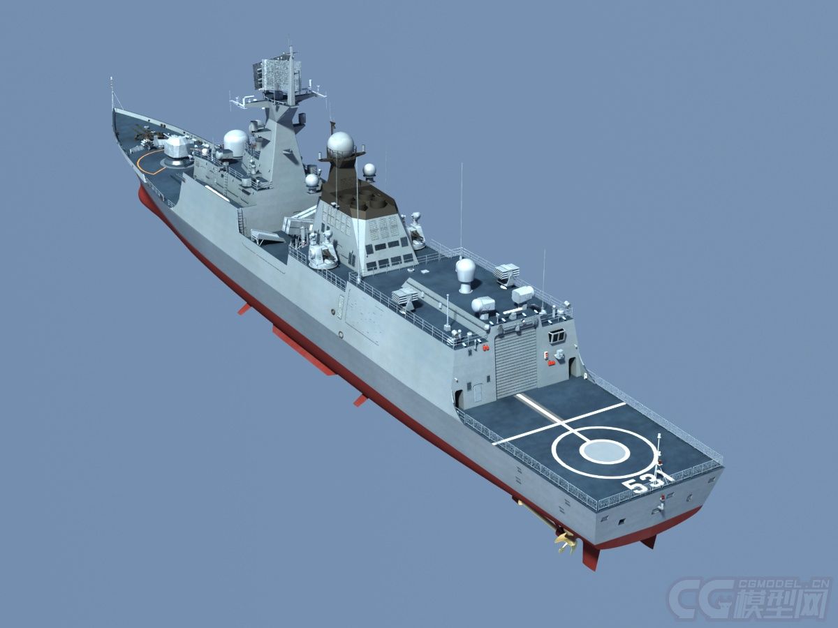 中国海军054a导弹护卫舰模型-冷兵器模型库-模型下载-cg模型网