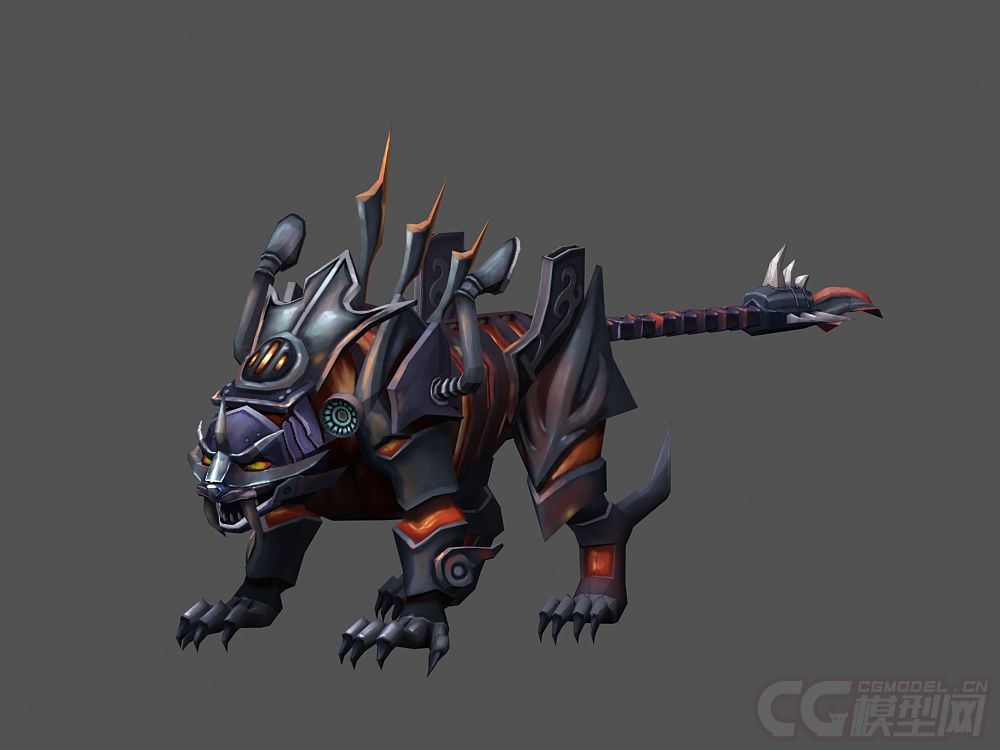 机械剑齿虎_huasha作品_人物机器人/机甲_cg模型网