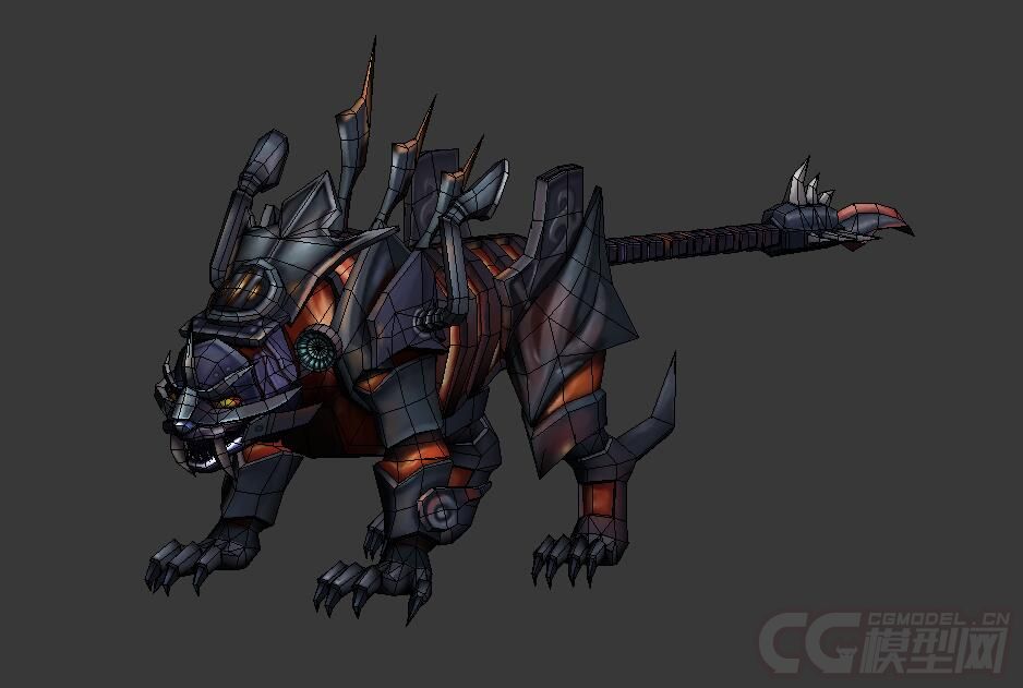 机械剑齿虎_huasha作品_人物机器人/机甲_cg模型网