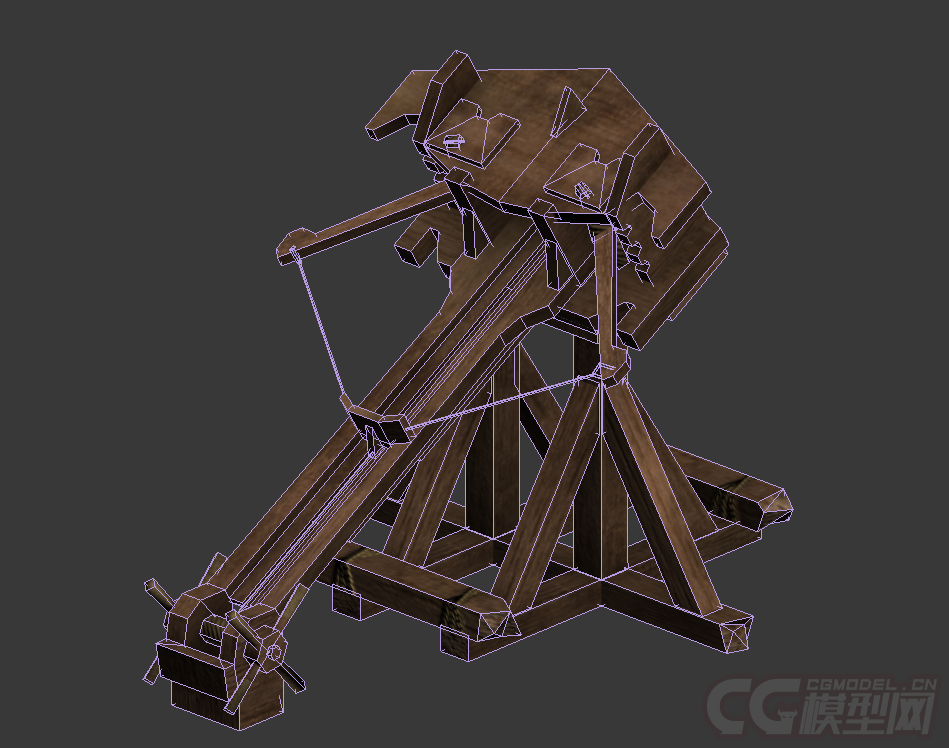 中世纪 攻城弩炮 加 起重吊臂