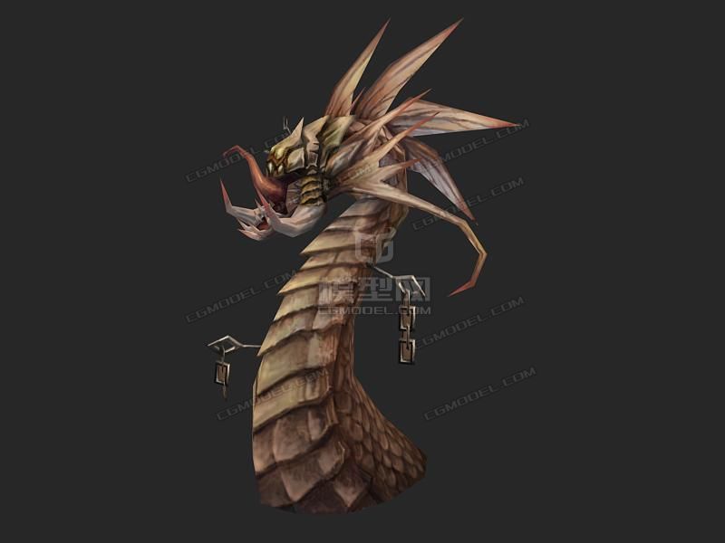 4种不同颜色的沙漠怪物模型杀虫沙漠巨虫