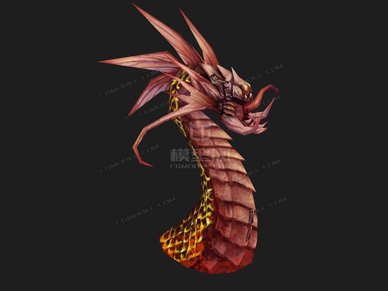 4种不同颜色的沙漠怪物模型杀虫沙漠巨虫