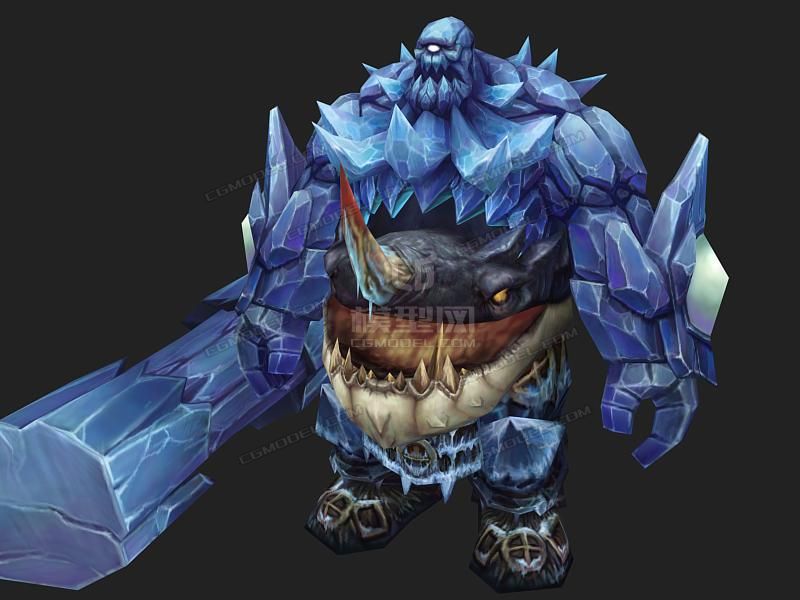 远古泰坦巨人怪物石头怪物石头人冰川石头人