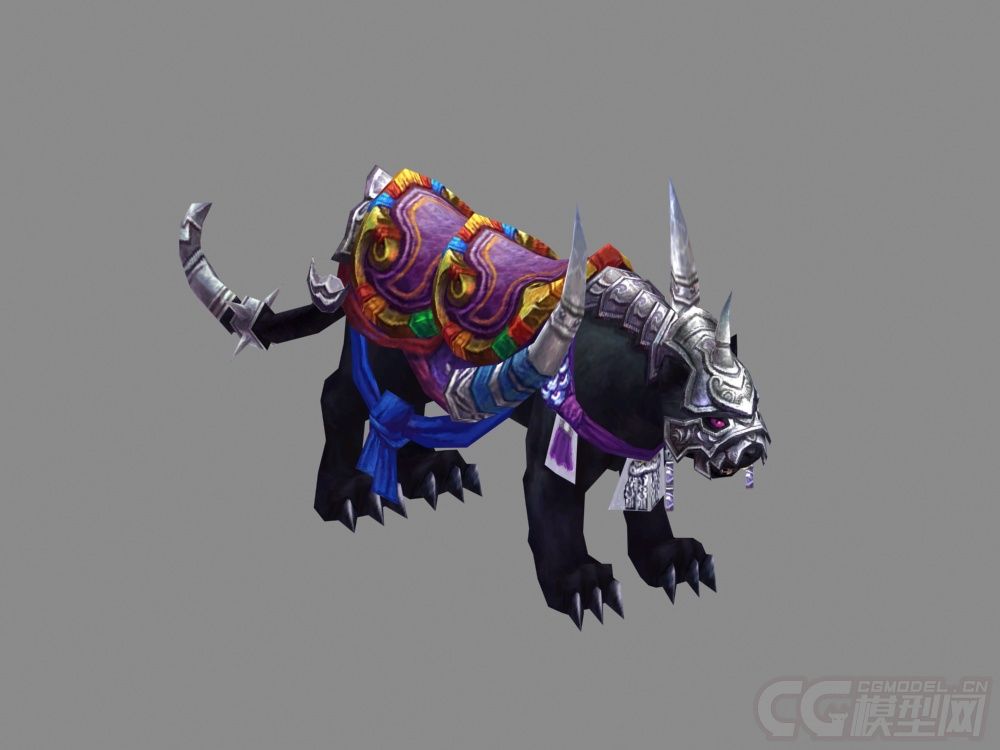 超精致黑豹坐骑带动作