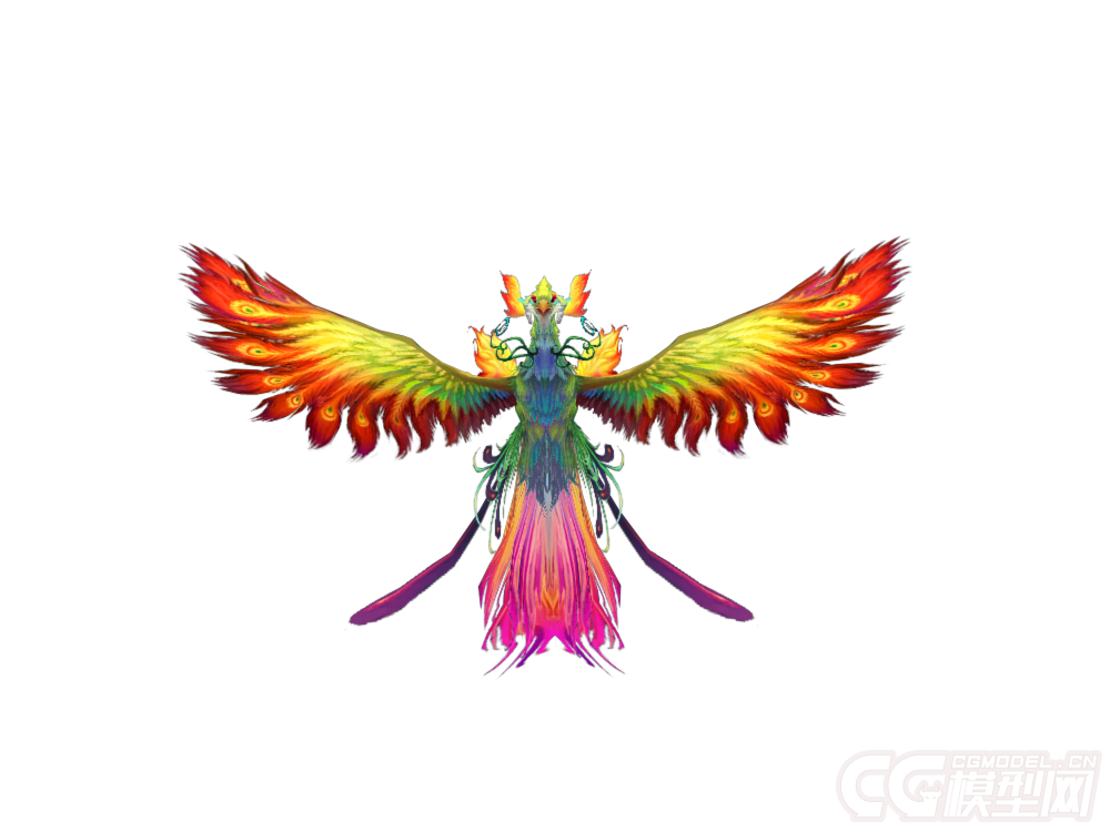 凤凰 朱雀 神鸟_hilily作品_动物哺乳_cg模型网