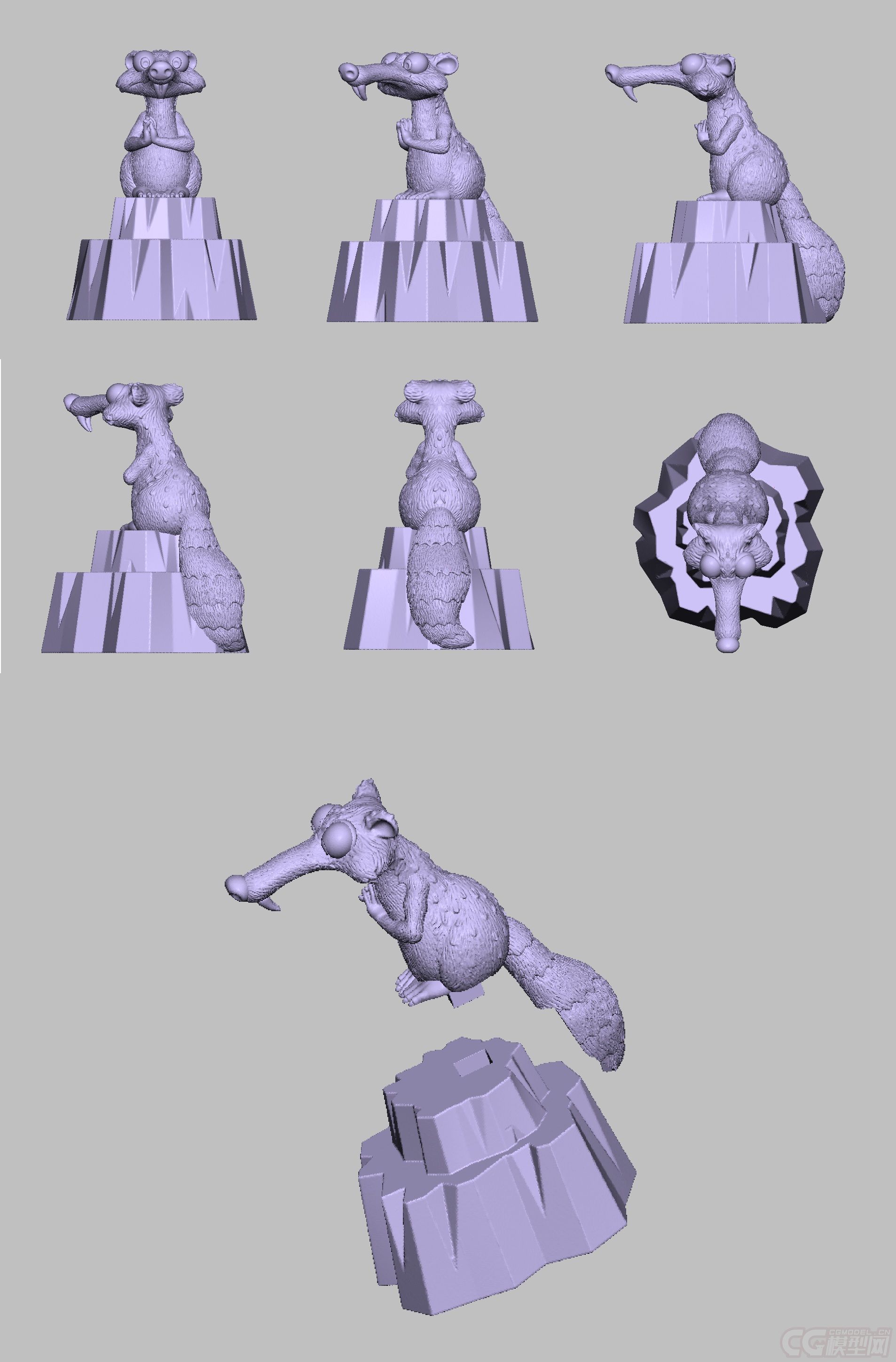 冰河时代远古鼠奎特雕像2