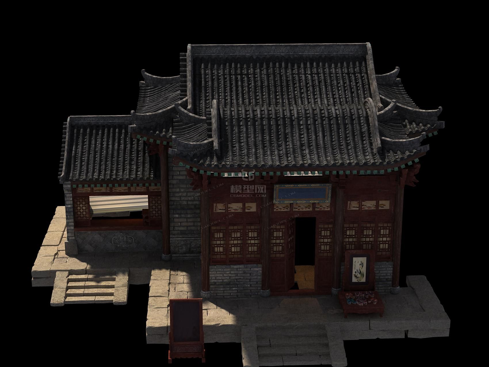 古建 仿古酒楼客栈模型模型-自然场景模型库-模型下载-cg模型网