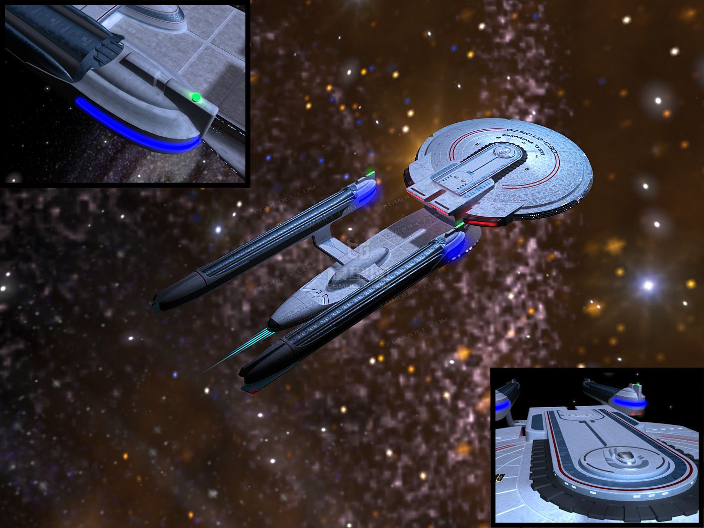 影视级科幻舰艇太空宇宙飞船航天飞机未来飞_yingming作品_武器冷兵器