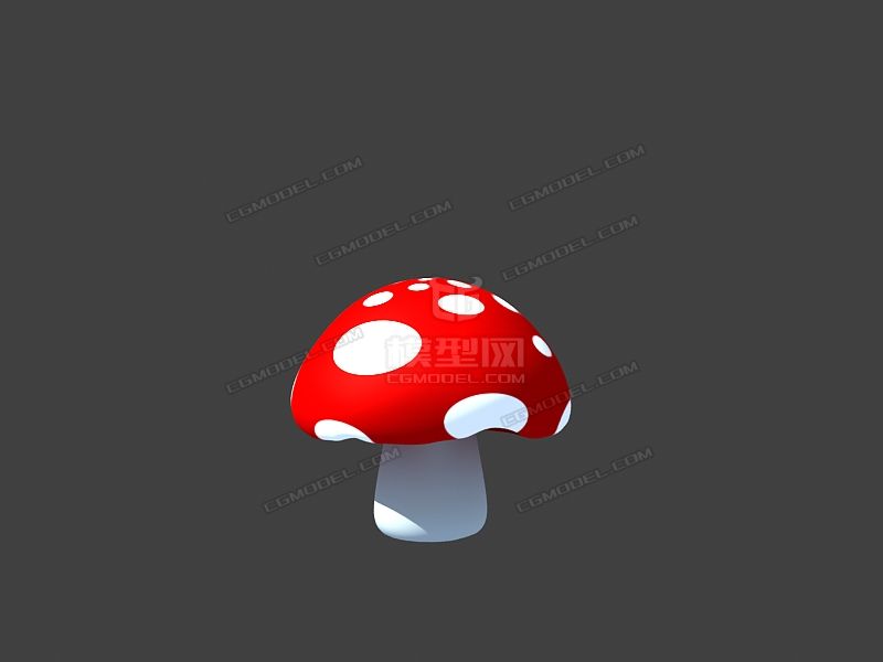 可爱小蘑菇模型-真菌模型库-3ds Max(.max)模型下载-cg模型网