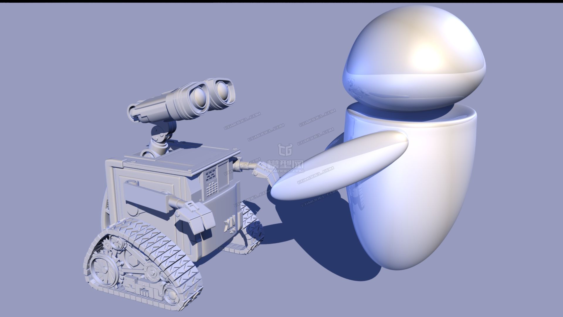 机器人Eve伊娃 robot 卡通机器人_1688作品_人物机器人／机甲_cg模型网