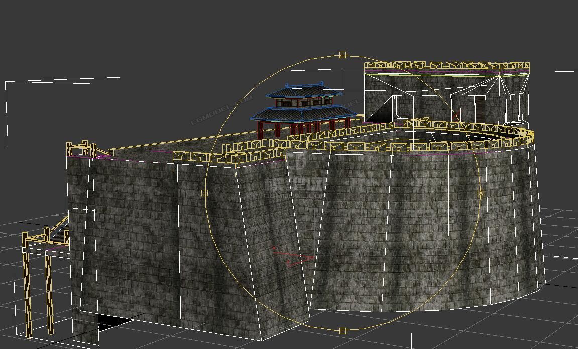唐宋时期瓮城_wdg5881作品_场景自然场景_cg模型网