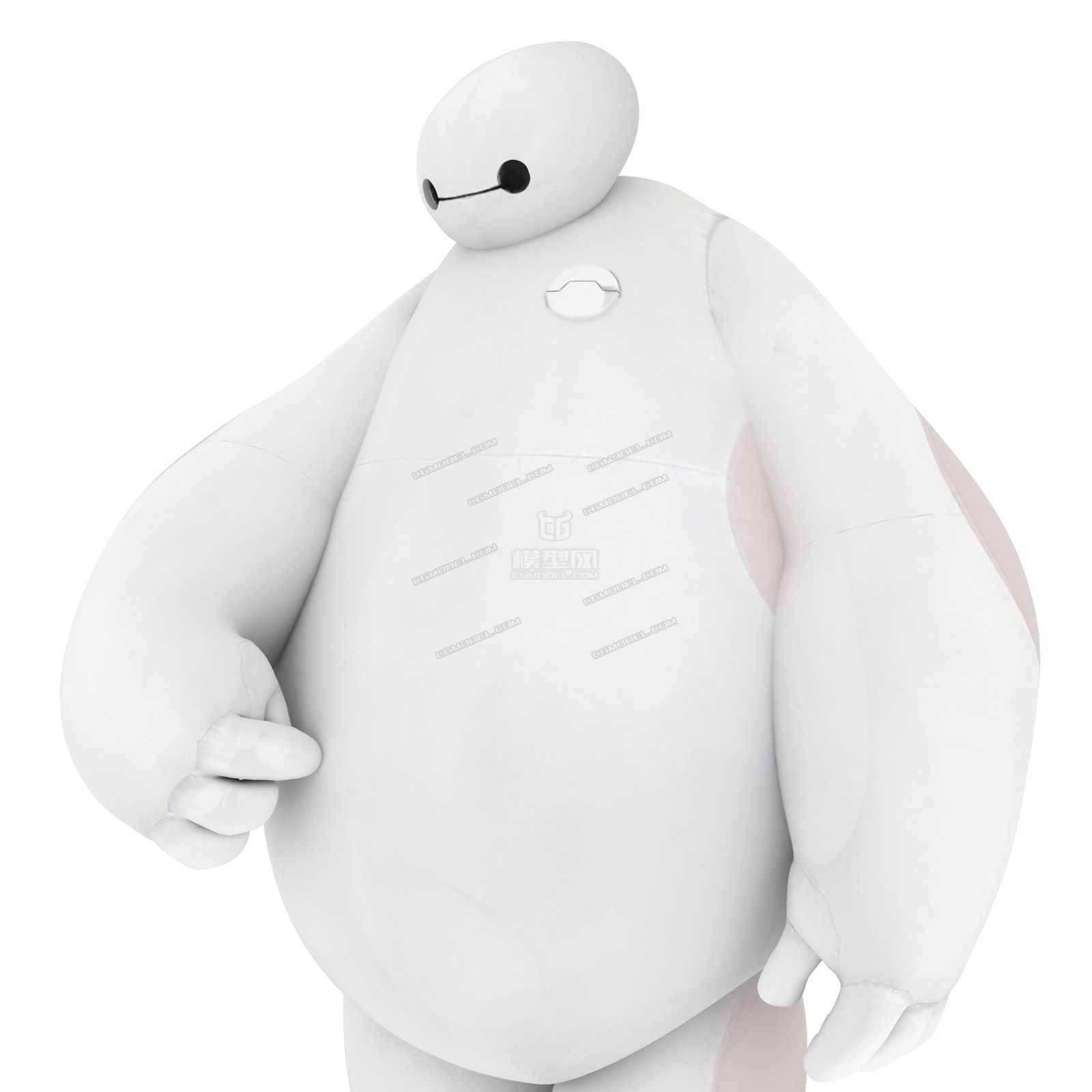 可用于3d打印,动画的大白,baymax,带骨骼动画