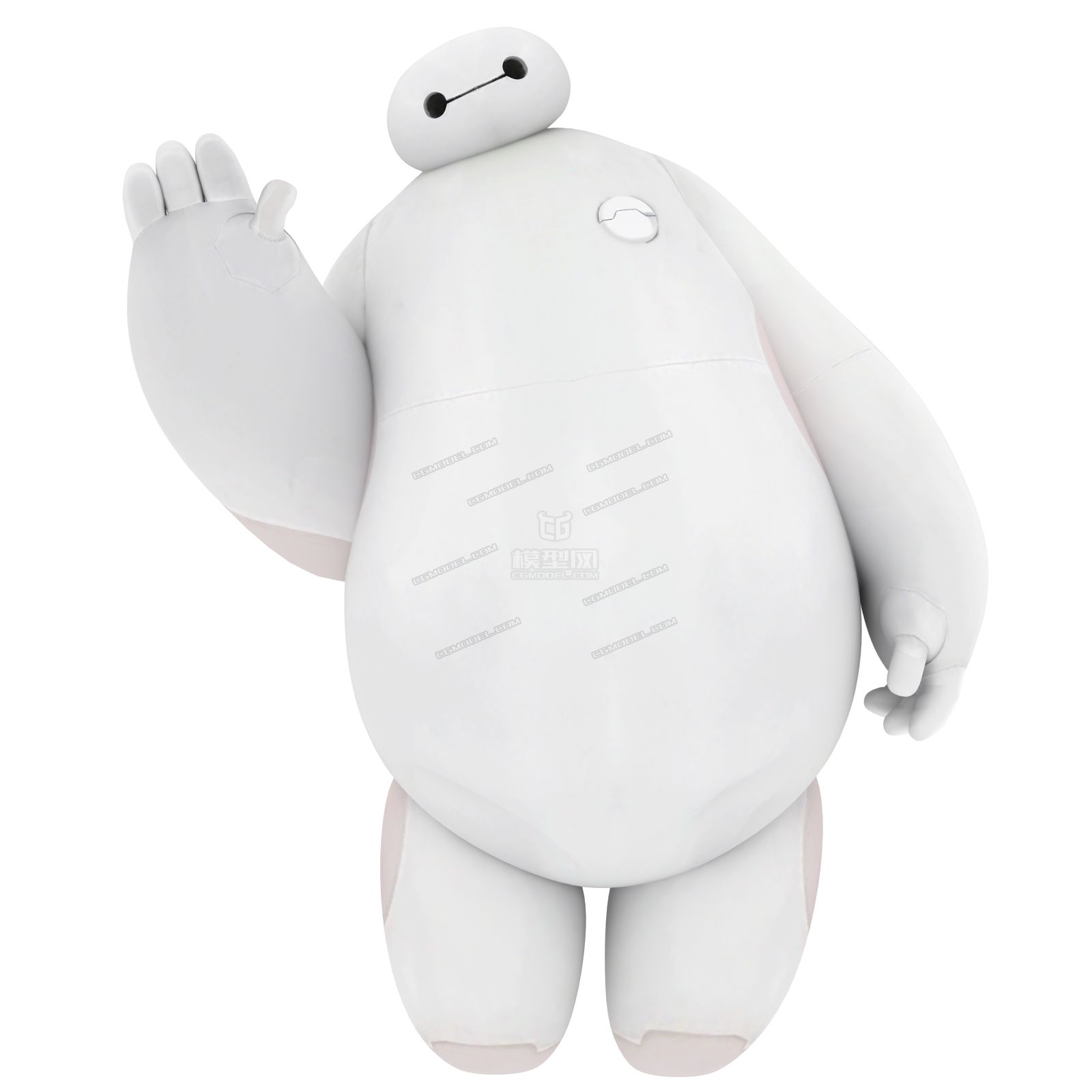 可用于3d打印,动画的大白,baymax,带骨骼动画