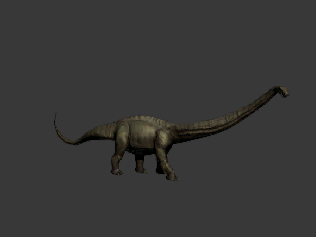 写实梁龙 写实恐龙 雷龙 侏罗纪动物 长颈龙 食草恐龙 远古-cg模型免费下载-CG99