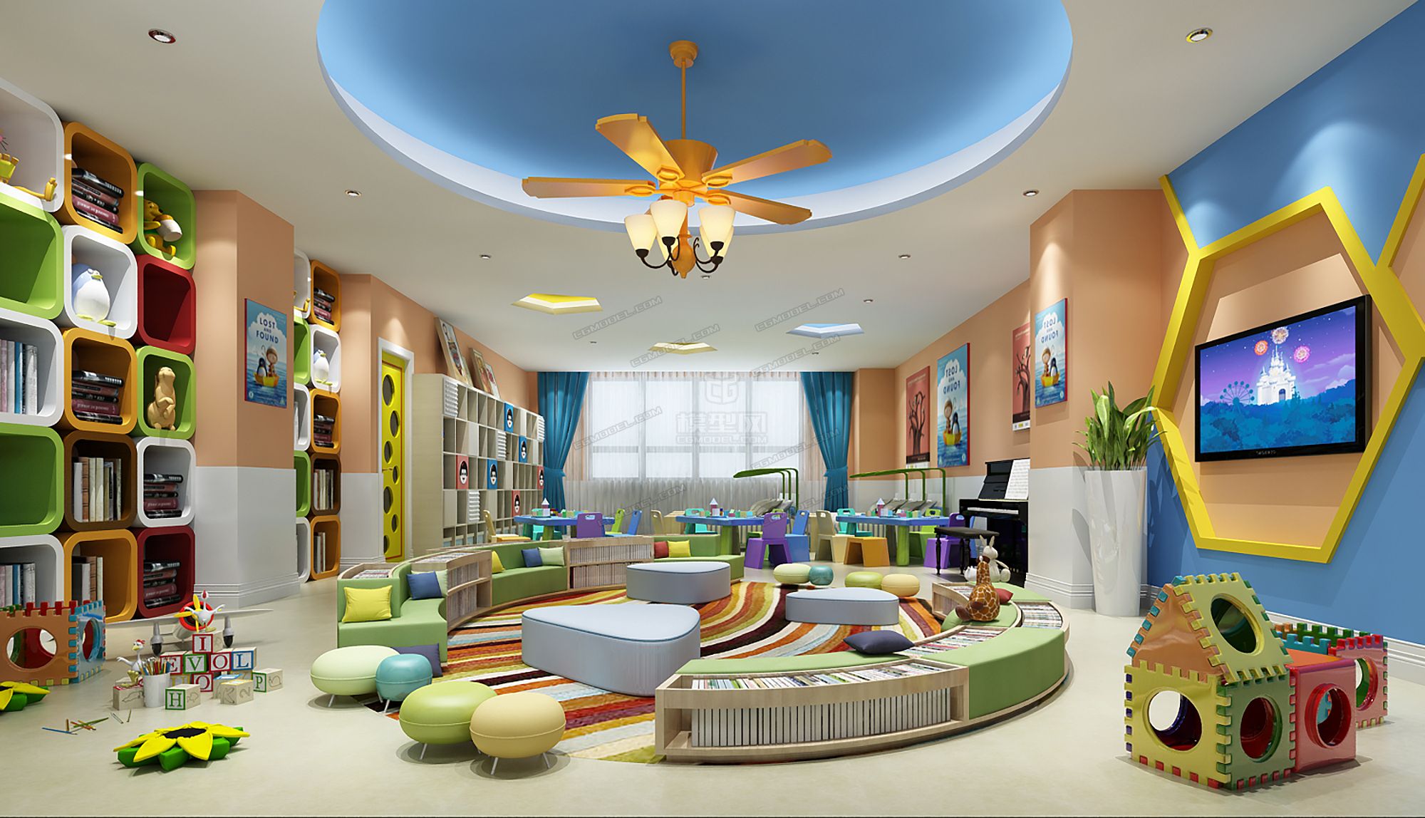 早教中心, 幼儿园, 活动室, 托儿所, 舞蹈室 幼儿园活动中心 室内幼儿