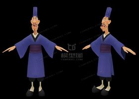 卡通古代人物宰相丞相大关官老爷师爷地痞流氓模型-孩子-女模型库-3ds Max(.max)模型下载-cg模型网