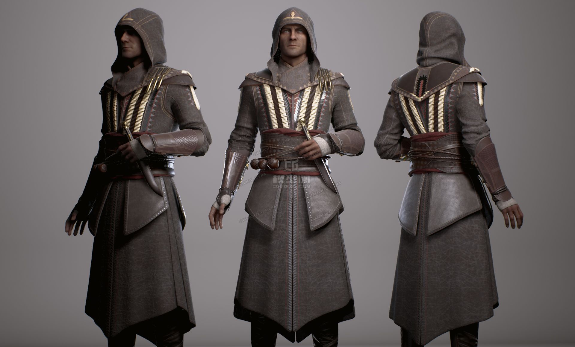 影视超写实角色zbrush模型