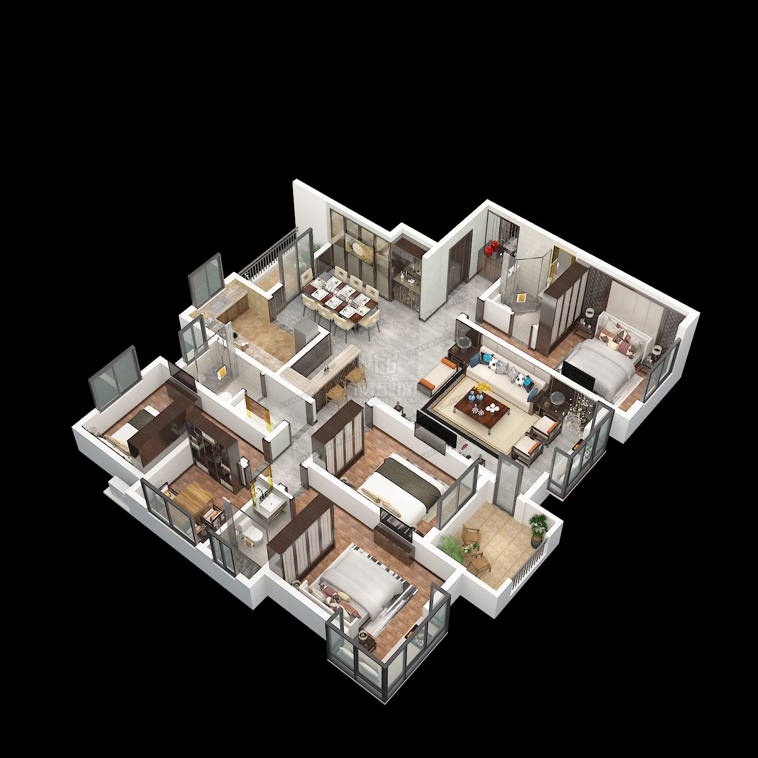 户型图o别墅室内布局室内户型俯视图