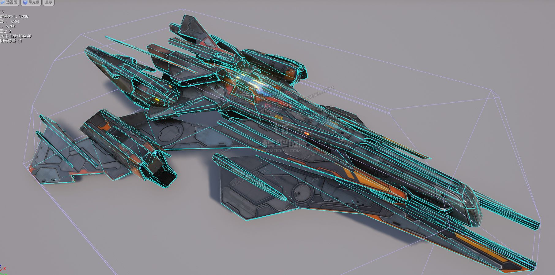 科幻太空战斗机_liang1003567551作品_人物机器人/机甲_cg模型网