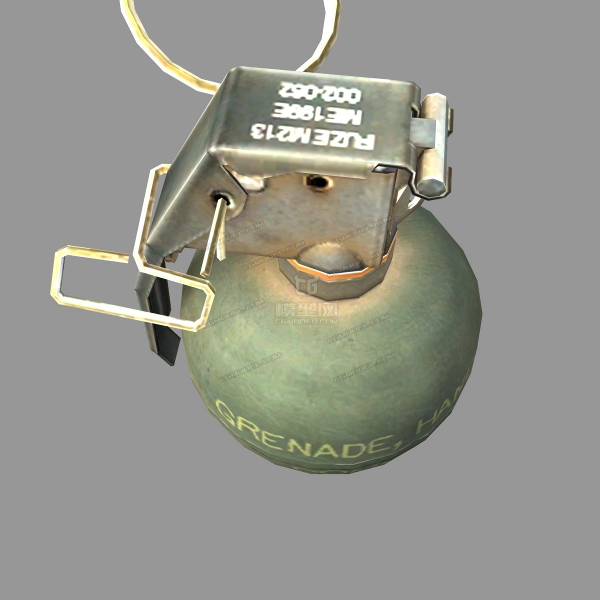 m67手雷手榴弹_大花鸭子作品_武器其他器械_cg模型网