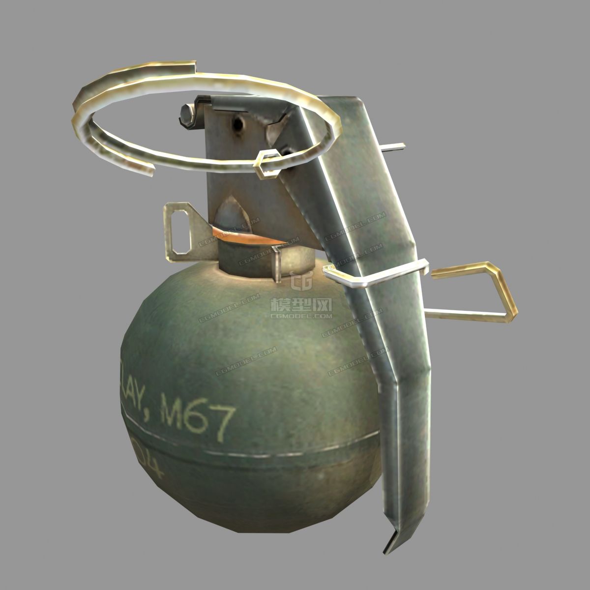 m67手雷手榴弹_大花鸭子作品_武器其他器械_cg模型网