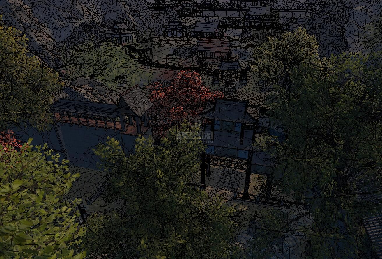 超寫實 中國風 古代場景 虛擬現實vr 古建 遊戲場景 武俠 竹林 古風