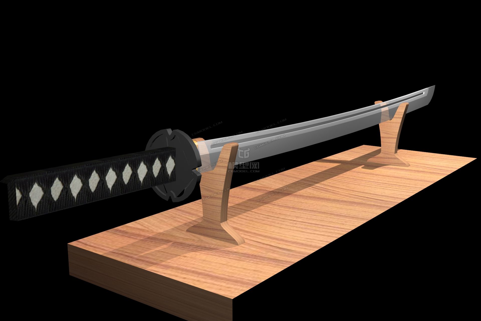 武士刀改 _zyxis作品_武器冷兵器_cg模型网