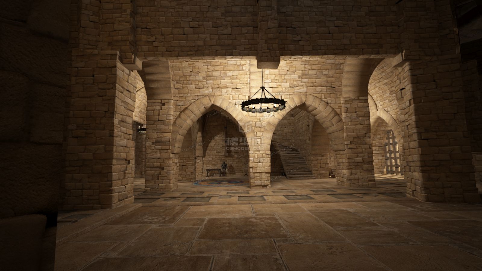 十字军的秘密集合基地场景建筑3d模型