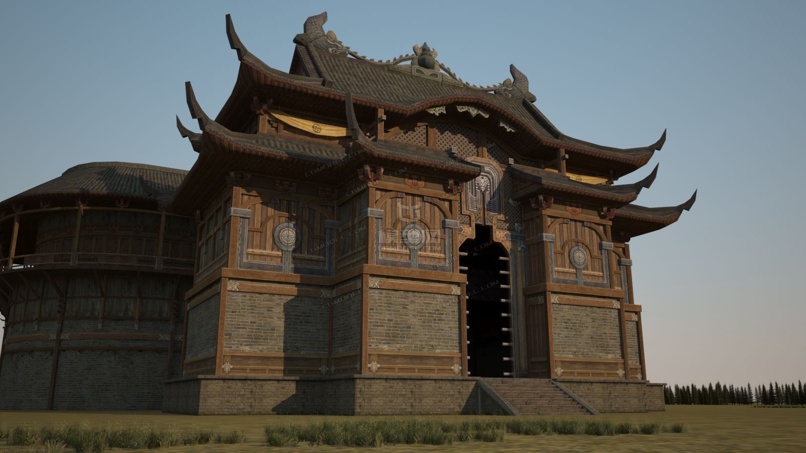 古代超大型建筑3d场景模型52_zhwq007作品_场景自然场景_cg模型网