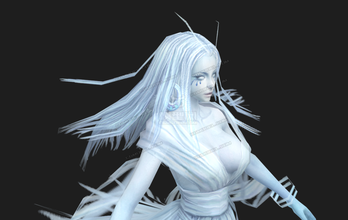 白发魔女-白衣女鬼,漂浮的幽灵魂幽灵鬼魂圣洁仙女法师魔导师,女主角