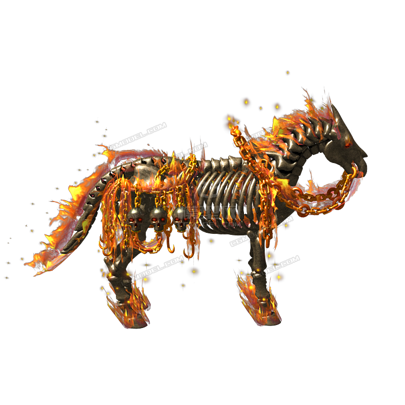 骷髅马坐骑马骨架火马座骑马骨头