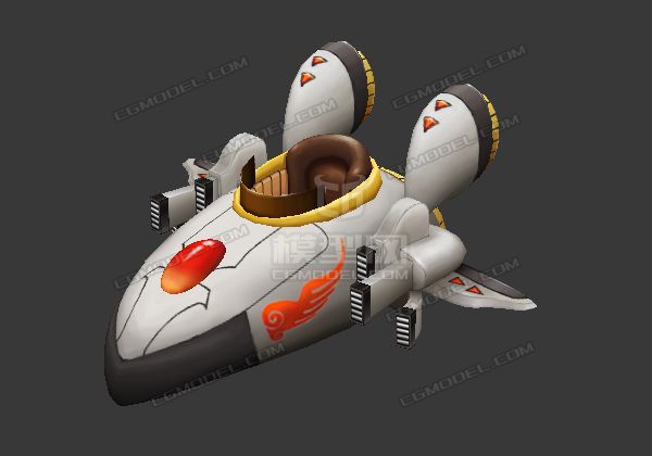 卡通q版飞船模型