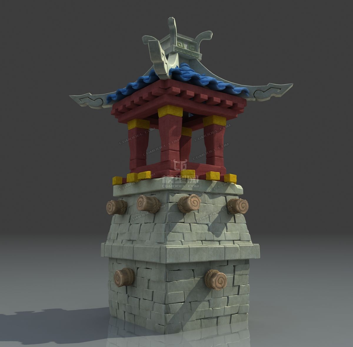 q版卡通塔楼箭塔哨塔