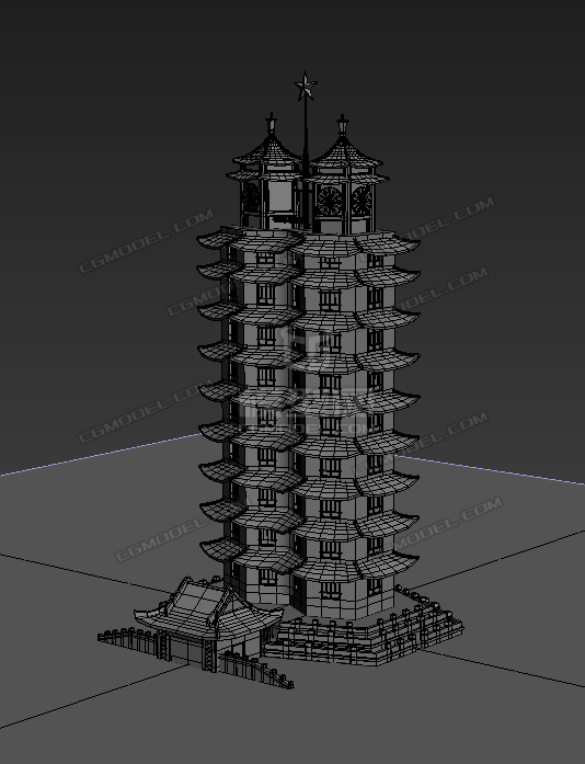 郑州二七塔模型-现代场景模型库-3ds max(.max)模型下载-cg模型网