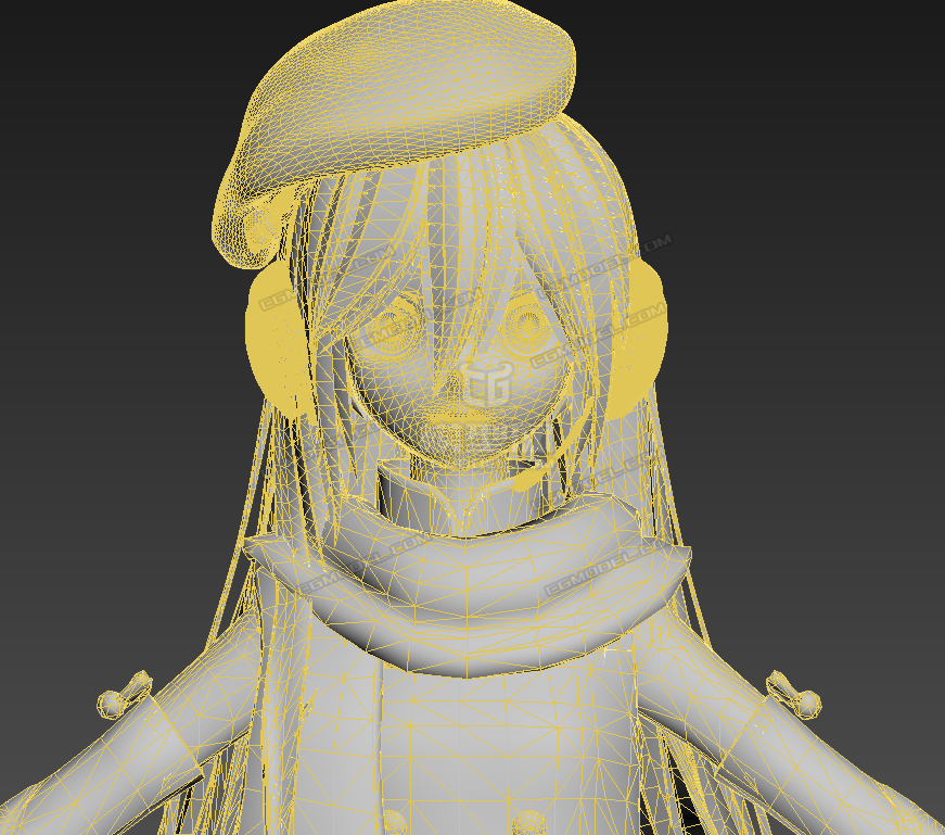 yyb式初音ミク模型-孩子-女模型库-obj(.obj/.mtl)模型下载-cg模型网