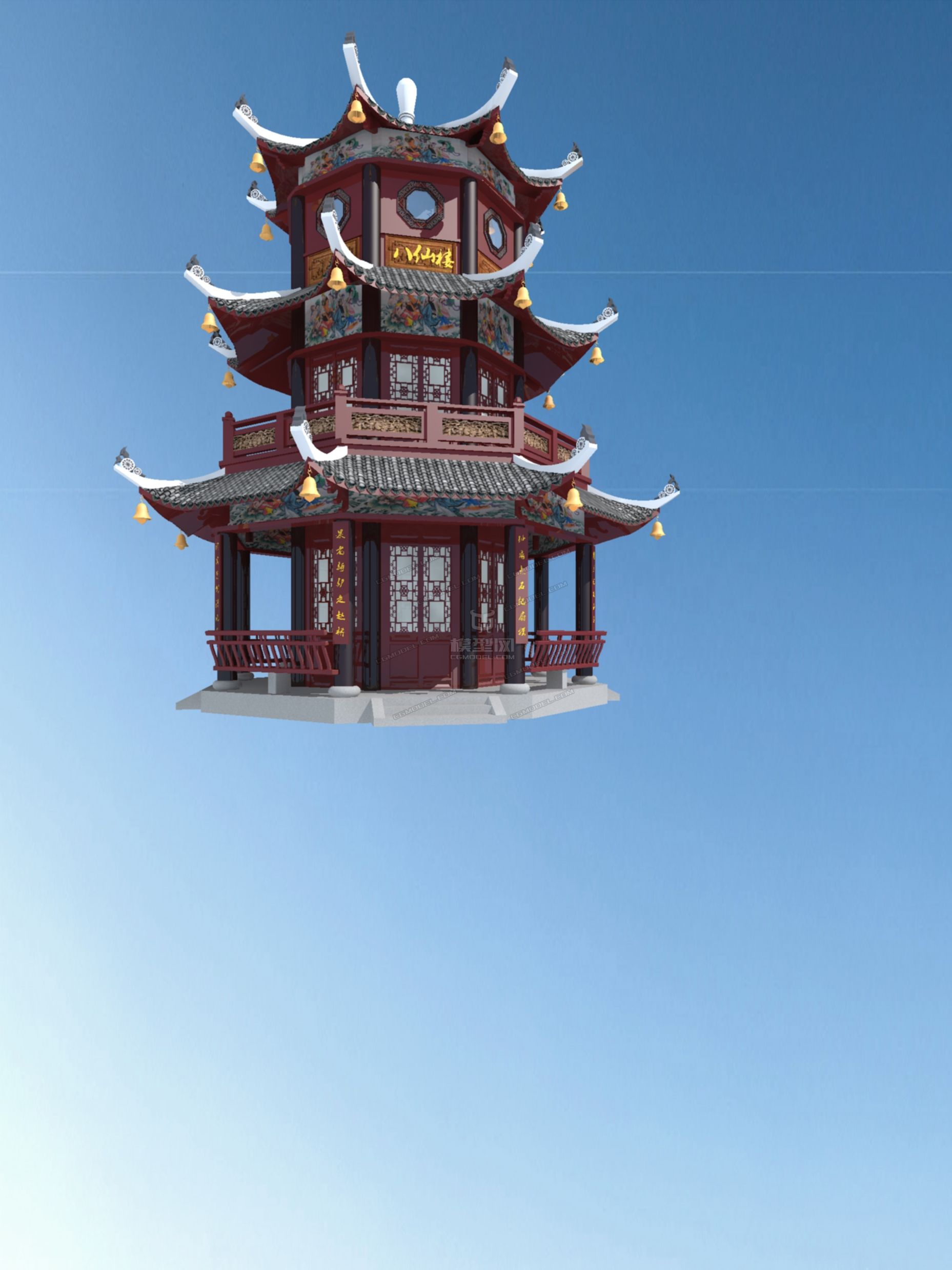 八仙楼 八角楼 三层阁楼