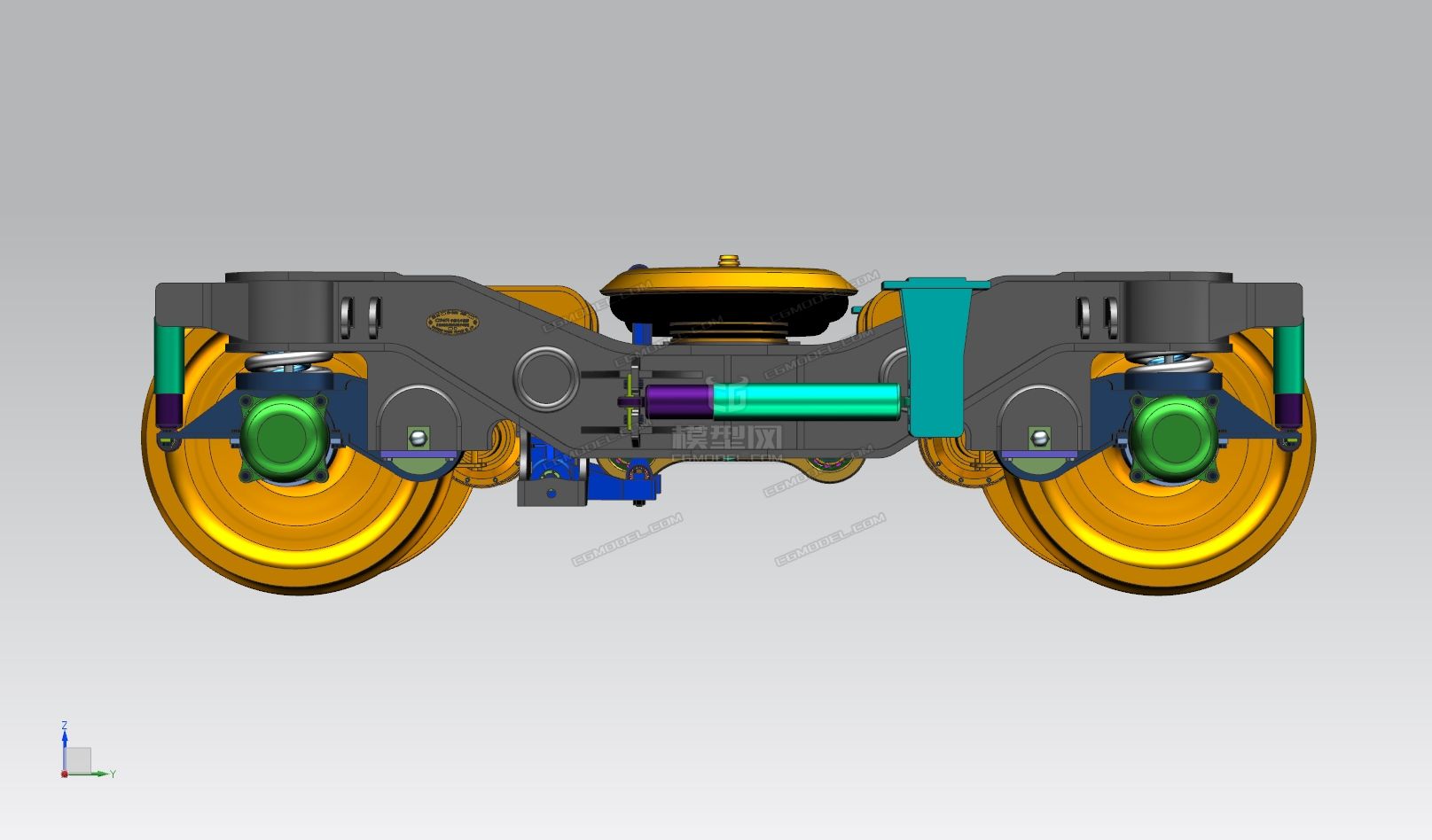 转向架零件全部可以拆卸超精细模型