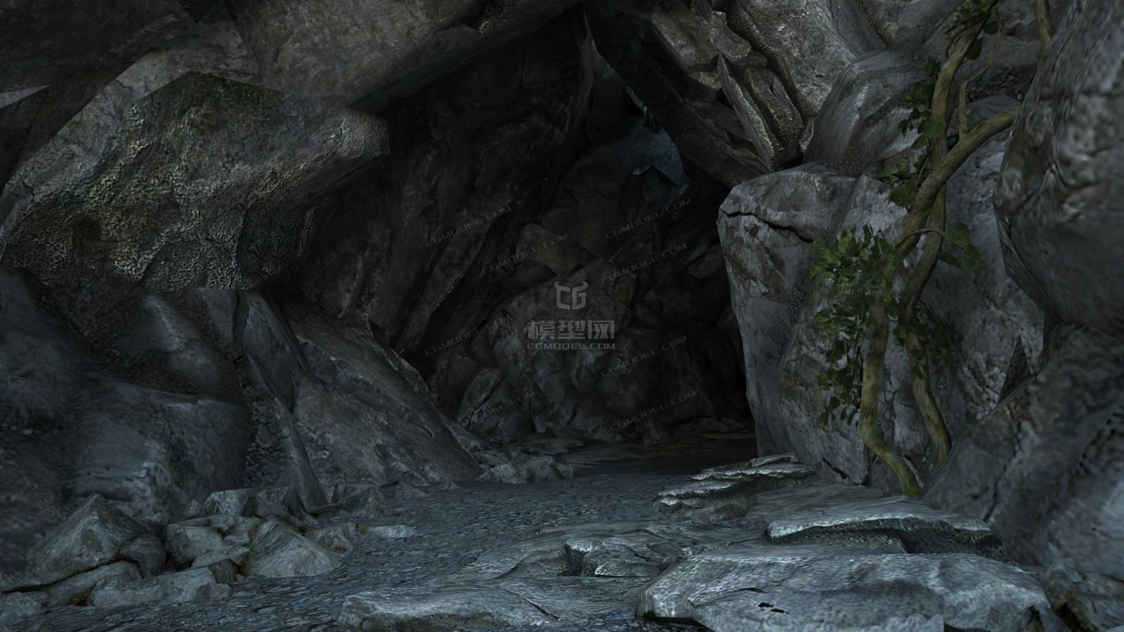 神秘的洞穴走廊通道场景3d模型103 Zhwq007作品 场景自然场景场景自然场景 Cg模型网