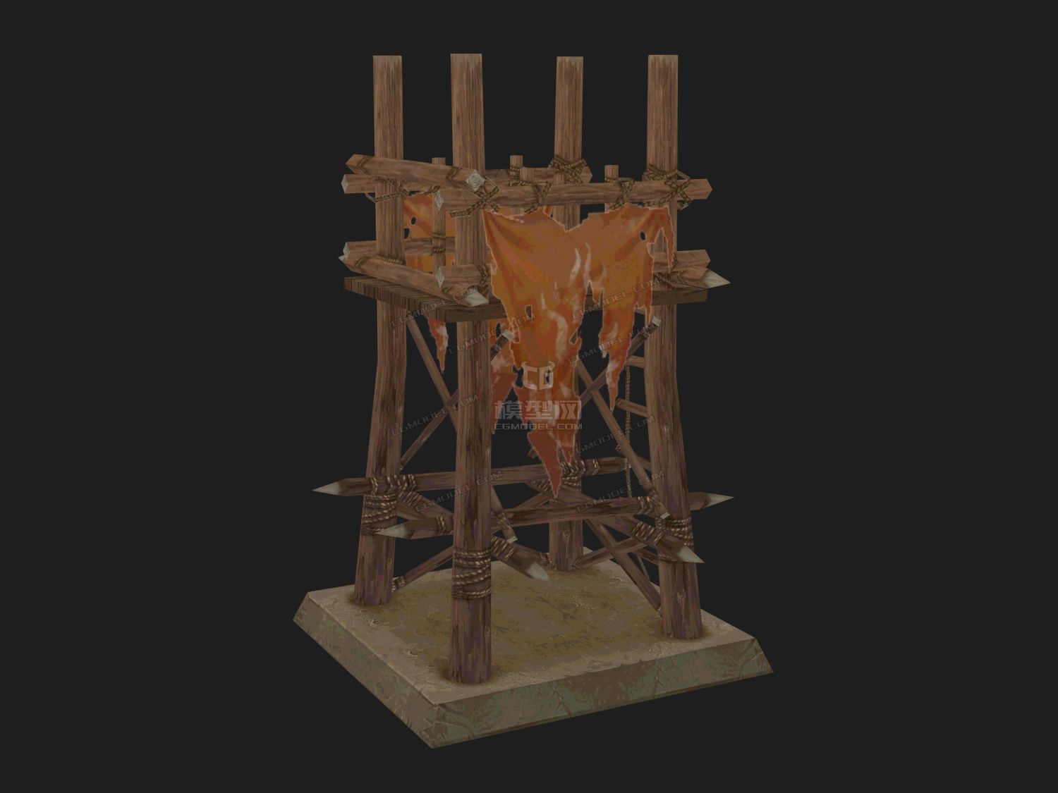 古代战场建筑岗哨哨塔箭塔瞭望塔