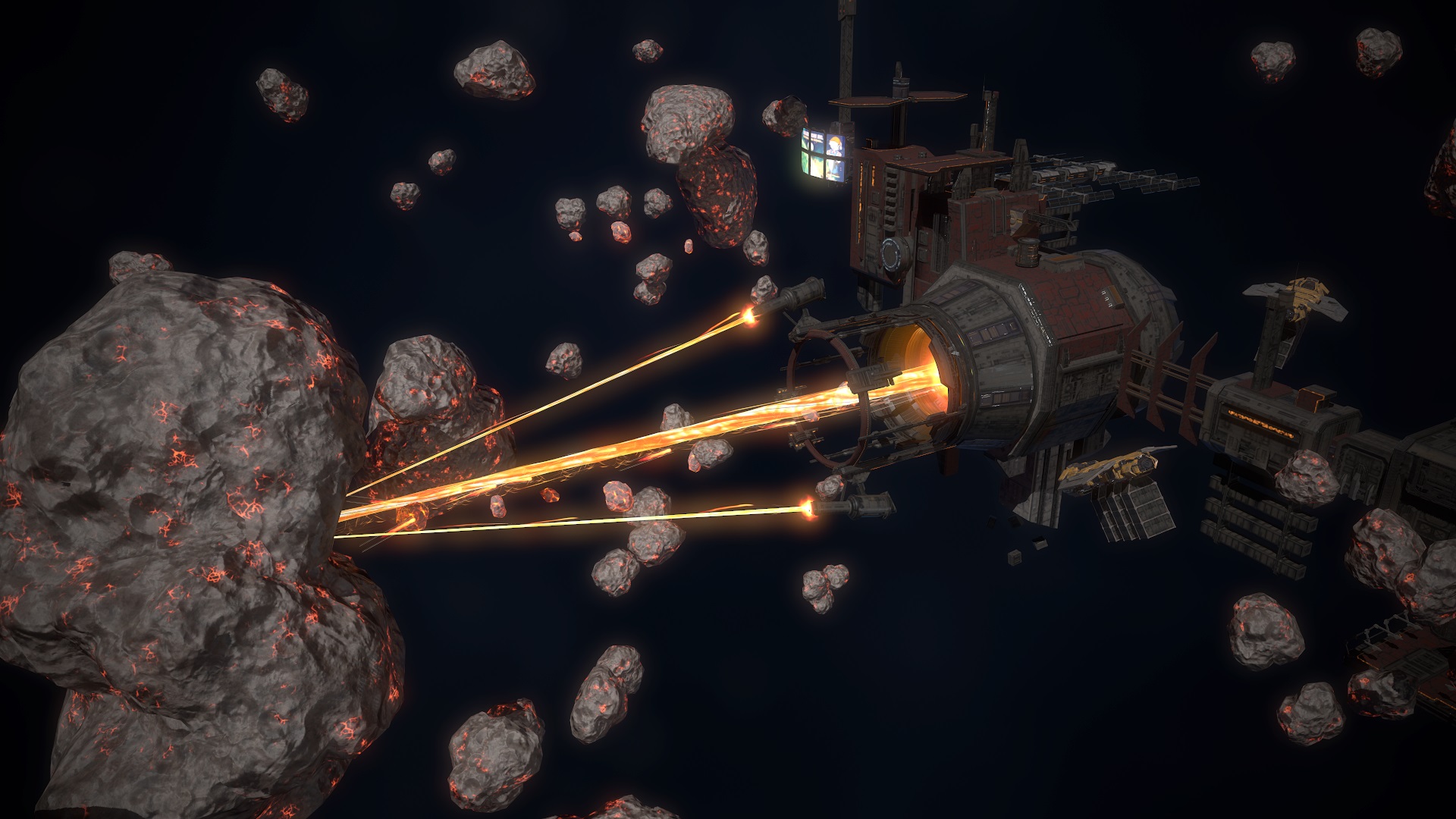 影视动画 星际联盟 殖民采矿站 含精细开采动画 科幻移民空间站