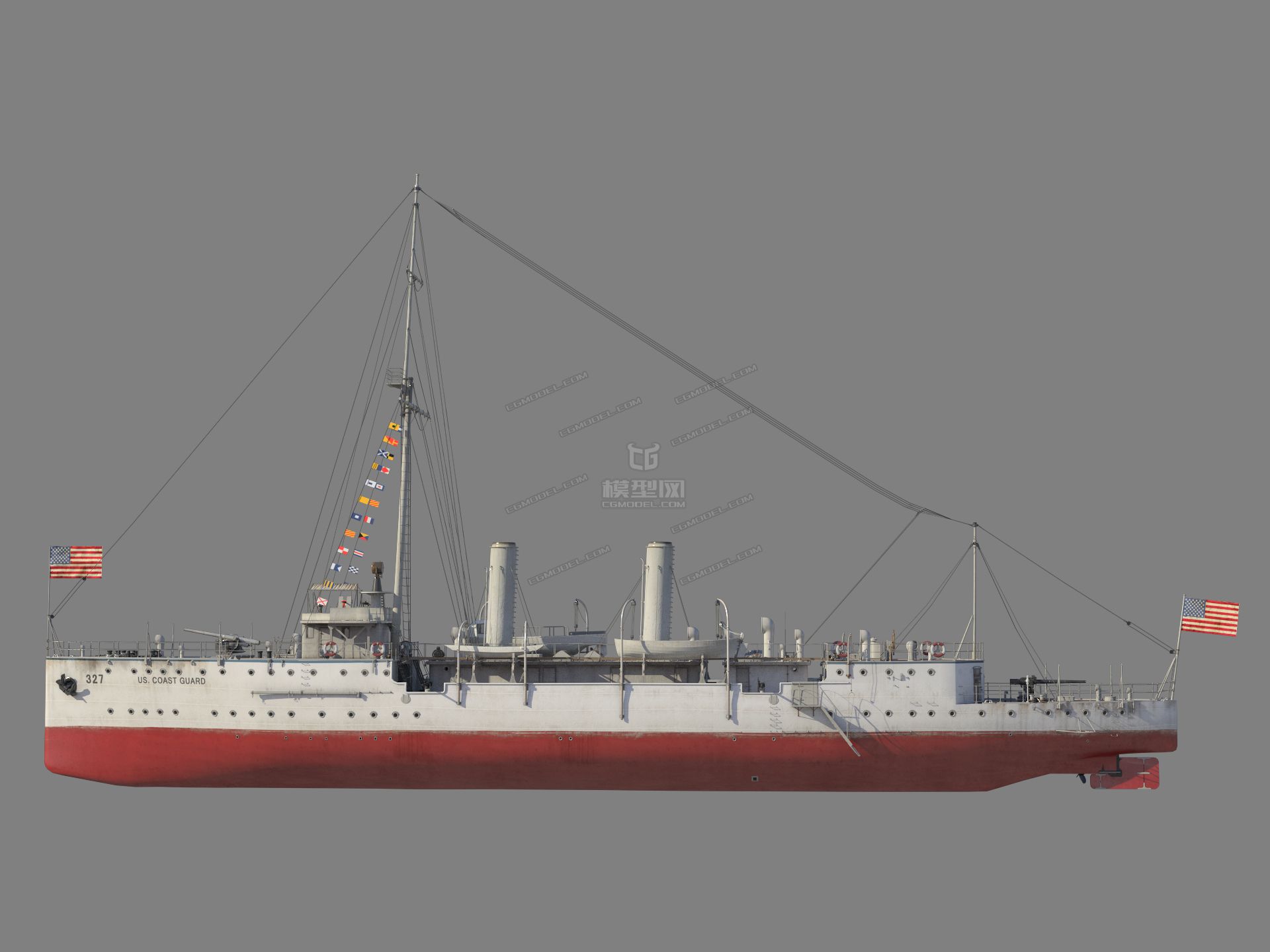 高精度战舰模型  写实 影视级别军舰,战舰,大船