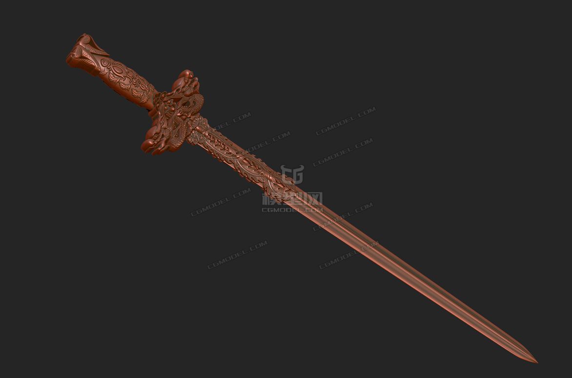 倚天剑._打枪的不要作品_武器冷兵器_cg模型网