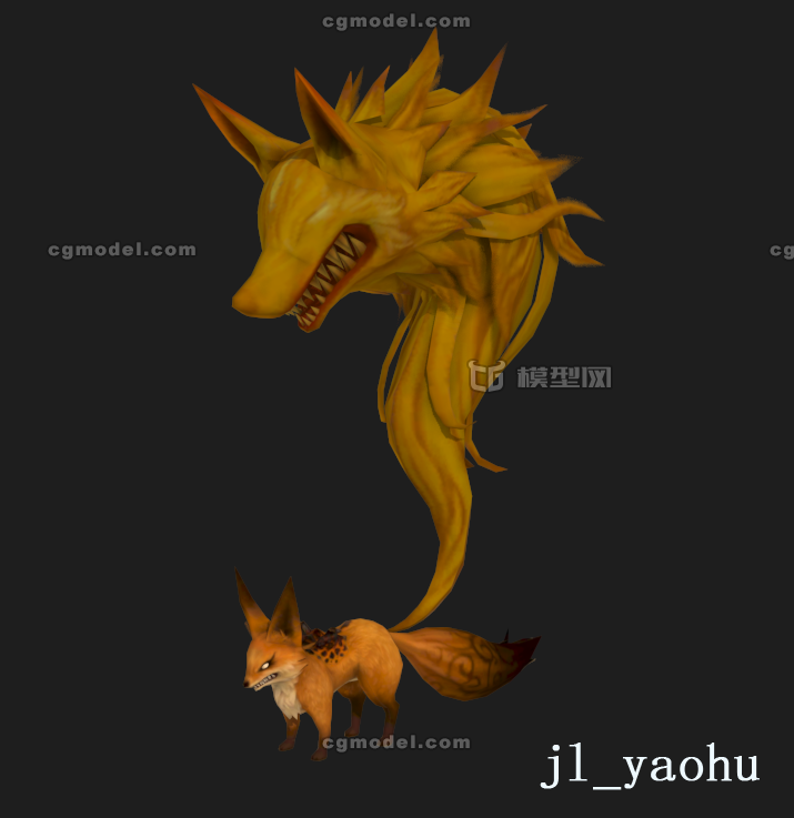 狐狸妖灵,妖狐,三尾九尾,boss,狐狸坐骑,q版宠物召唤兽动物,妖兽,妖王