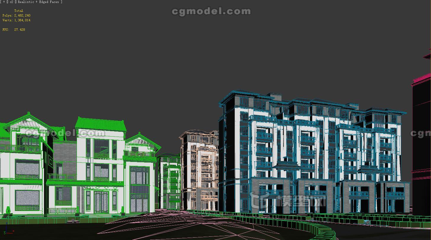 《原创模型》中式建筑模型-私人住宅模型库-3ds Max(.max)模型下载-cg模型网