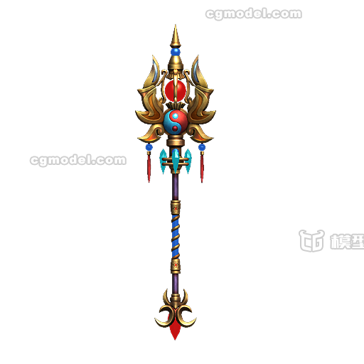 法杖莲花法杖高模法杖神杖顶级法杖