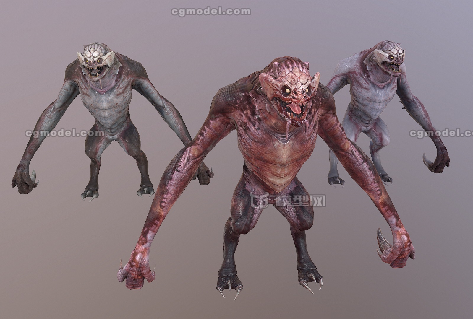 次世代 三种皮肤的异形怪物 长臂_zhangdan0217作品_人物异形怪物_cg